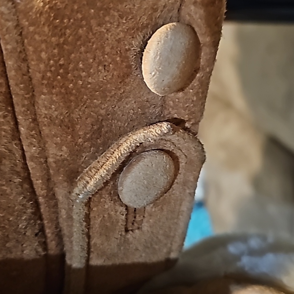 Leather Sherpa Jackets, Womens Large, Camel Color - Picture 9 of 14